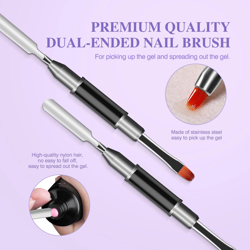 6 Colors Poly Extension Gel Nail Kit with Nail Lamp O903