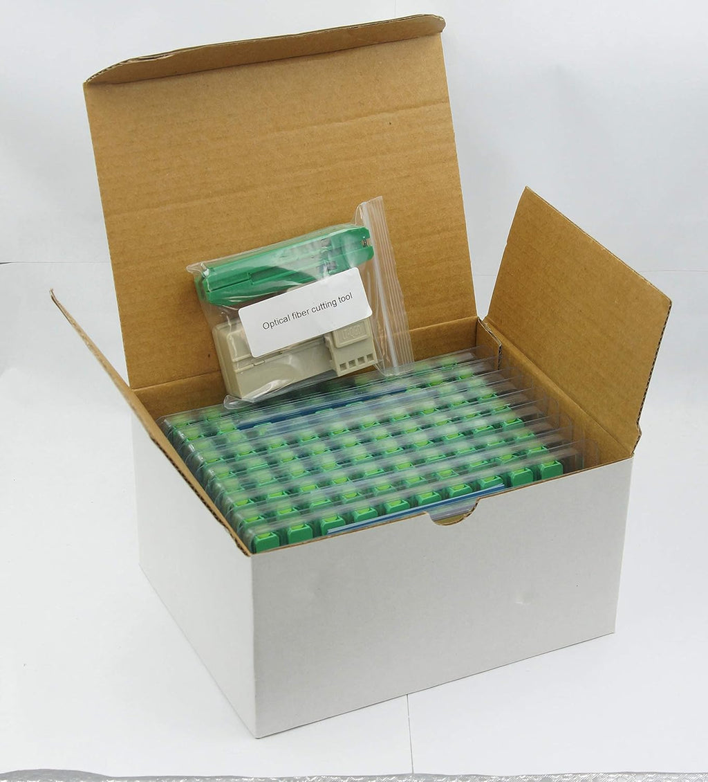100pcs SC APC Fiber Optic Quick Connector Single Mode 9/125 Pack of 2 D1041