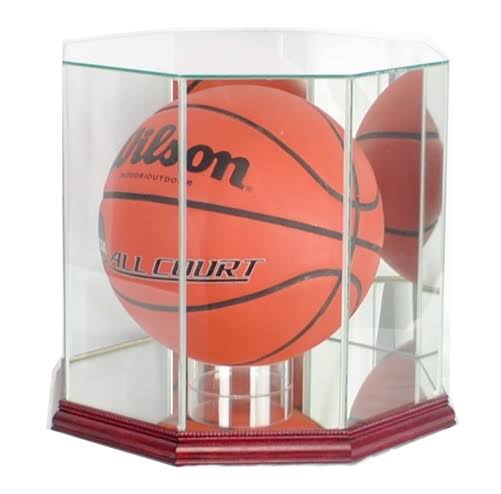 Black Octagon Basketball Display Case E586