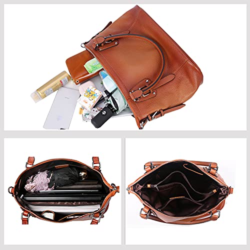 Genuine Leather Tote Shoulder Bag Satchel Purse Top Handle Hobo Crossbody Purse V6013