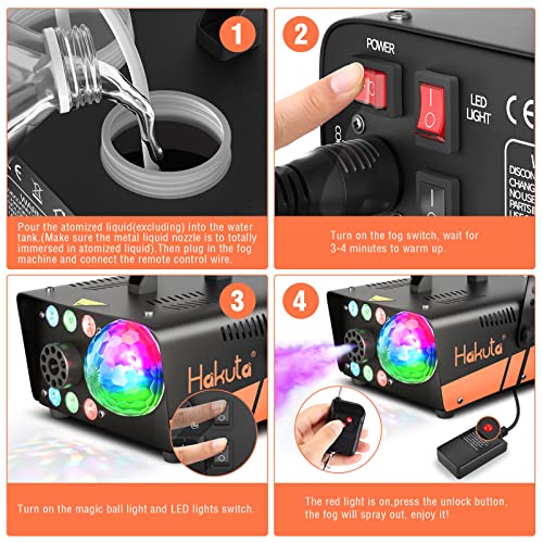 Fog Machine with Disco Ball Light and LED RGB Lights Z96815