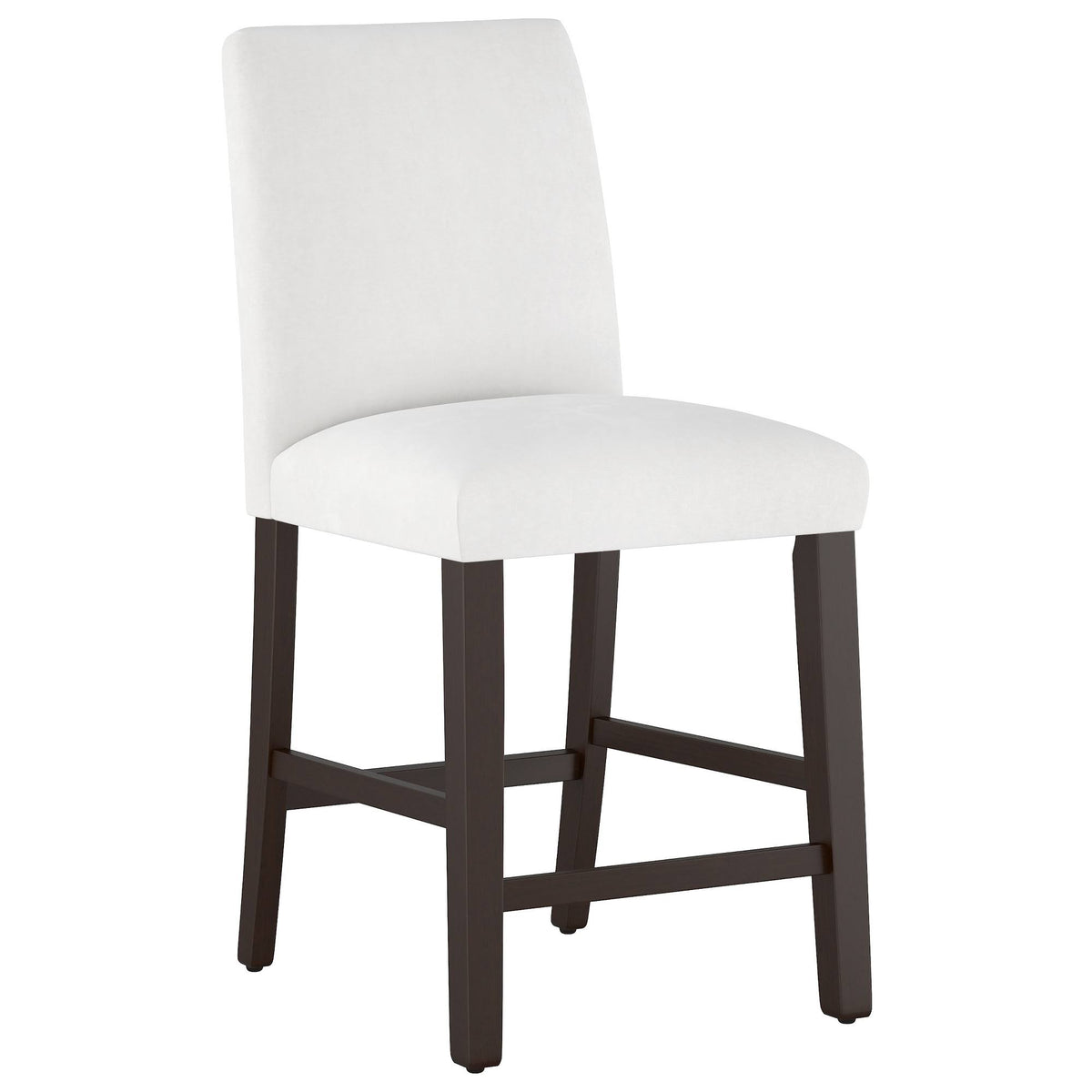 White Velvet Counter Height Barstool S269