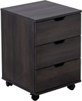 3 Drawer Wood Rolling Office Filing Cabinet L9969