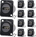 HDMI Panel Mount Coupler, Female to Female 4K Adapter, Bulkhead Extension with Cap, Pack of 2 E807952