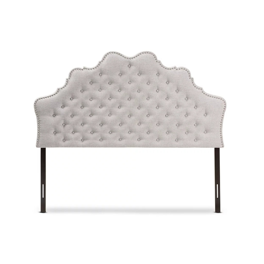 Greyish Beige Fabric Full Size Headboard D816289