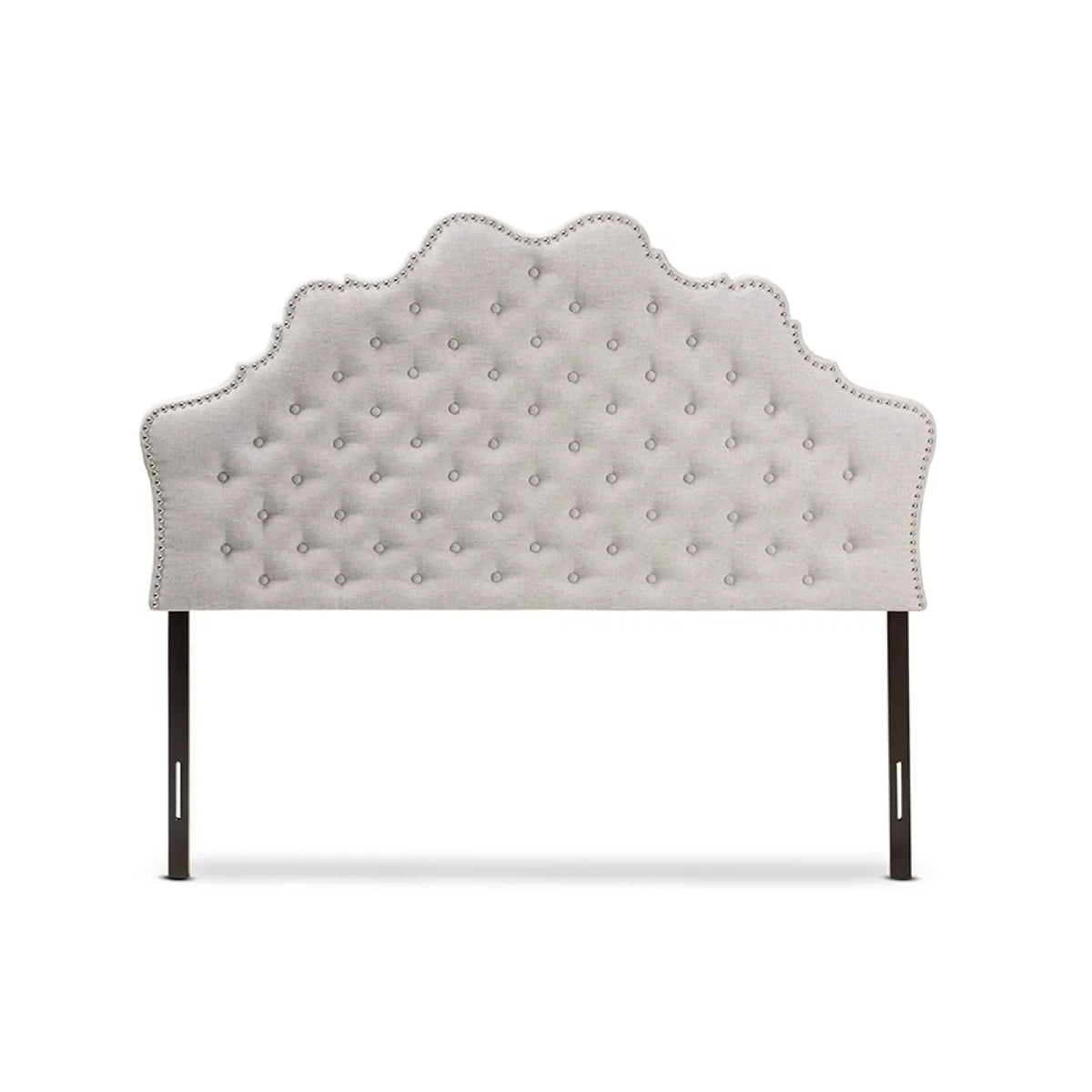Greyish Beige Fabric Full Size Headboard D816289