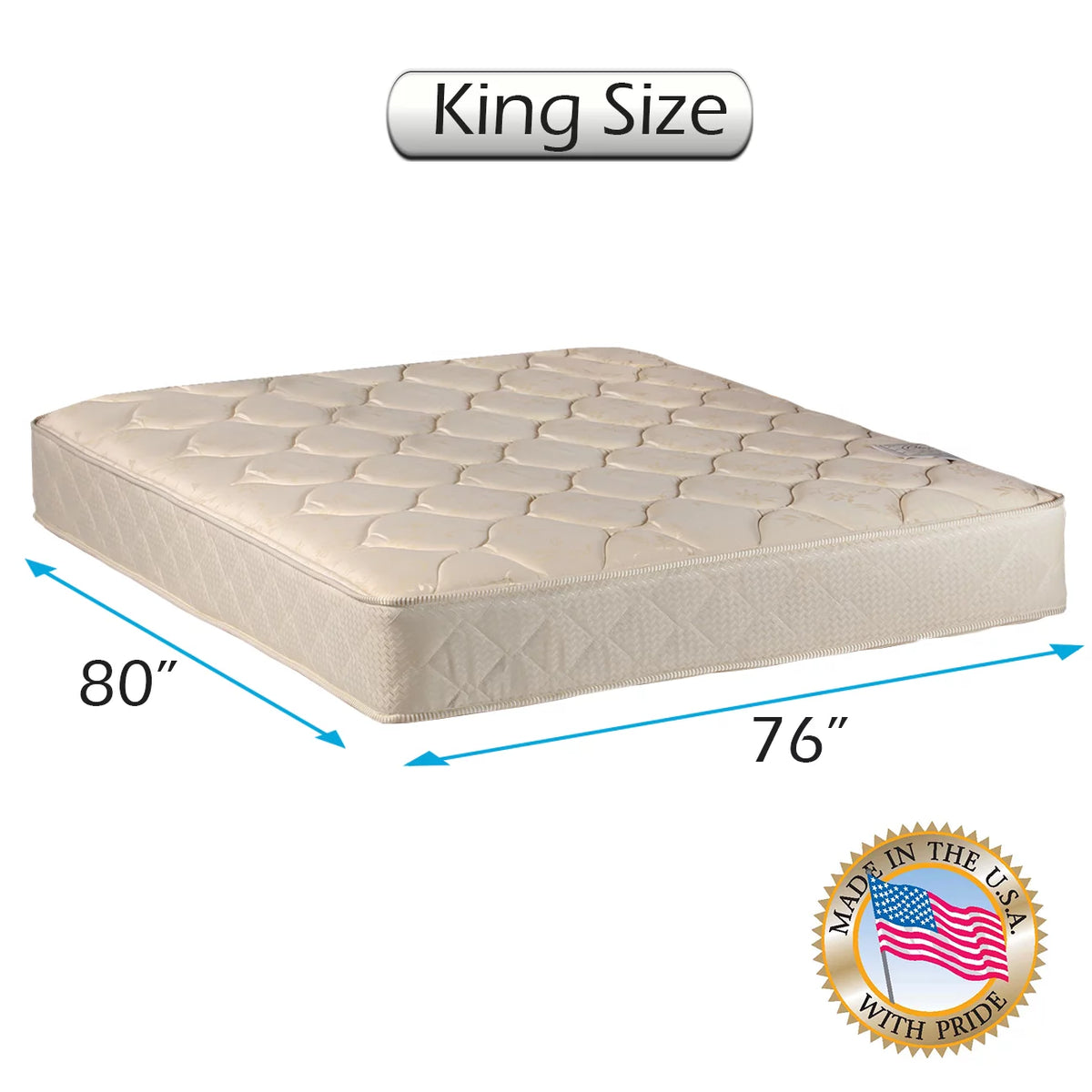 King 1-Sided Innerspring Mattress with Protector J513
