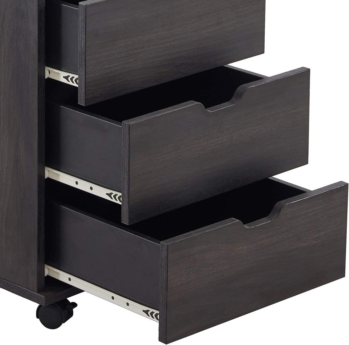 3 Drawer Wood Rolling Office Filing Cabinet L9969