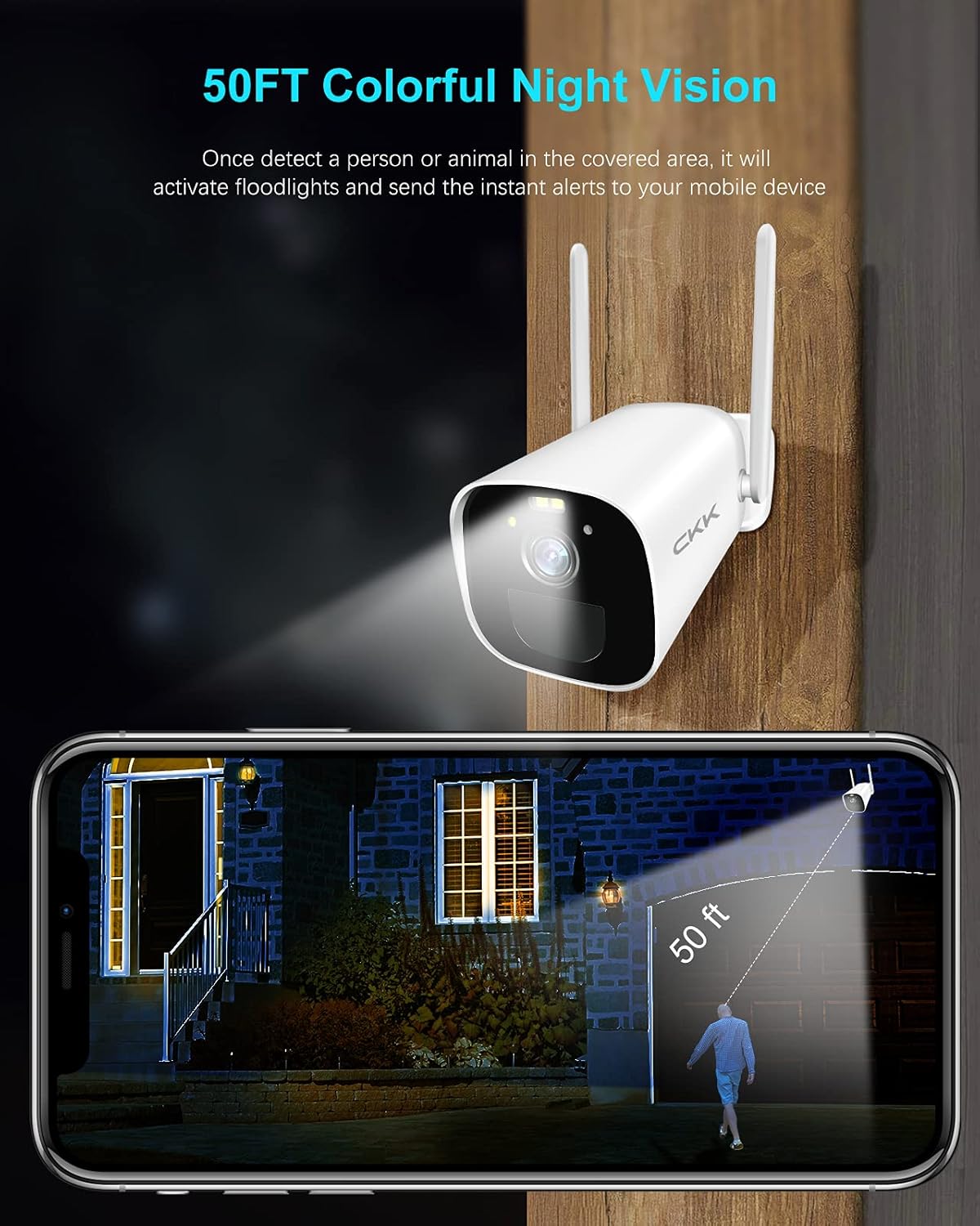 3MP Solar Powered Outdoor Security Camera with Rechargeable Battery W765