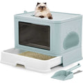 Large Enclosed Cat Litter Box with Lid Cover L91287