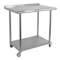 Stainless Steel Work Table with Casters Y922804