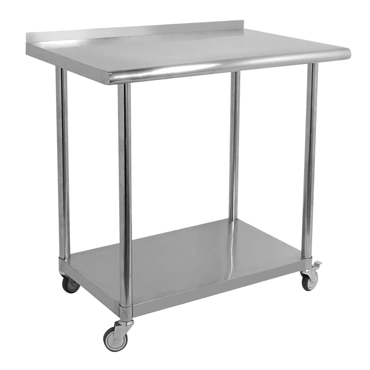 Stainless Steel Work Table with Casters Y922804