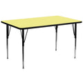 Yellow Rectangular Thermal Laminate Activity Table Q8630