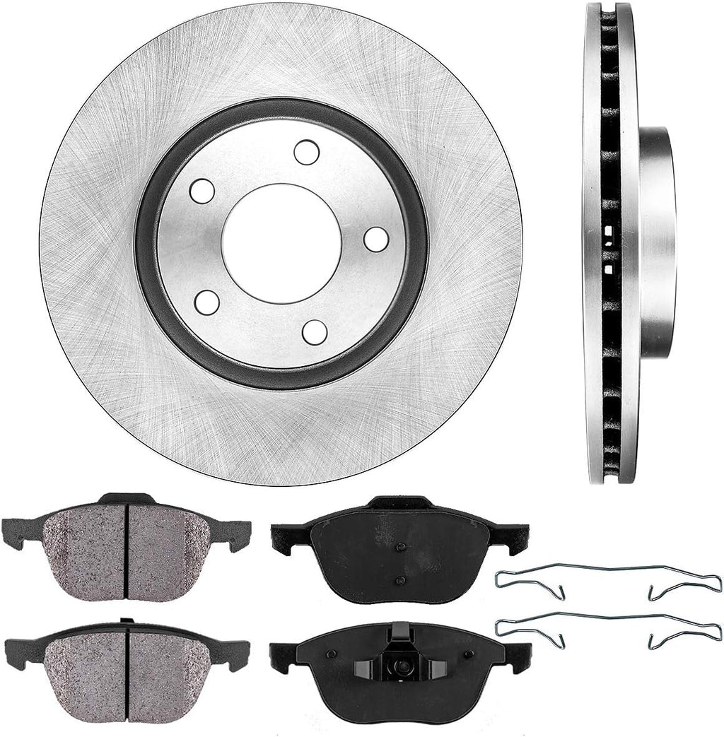 299.8 mm 5 Lug Brake Disc Rotors + Ceramic Brake Pads + Clips E102846
