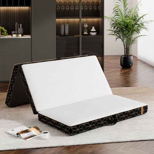 6 Inch Queen Memory Foam Tri-Fold Mattress with Washable Cover R99563