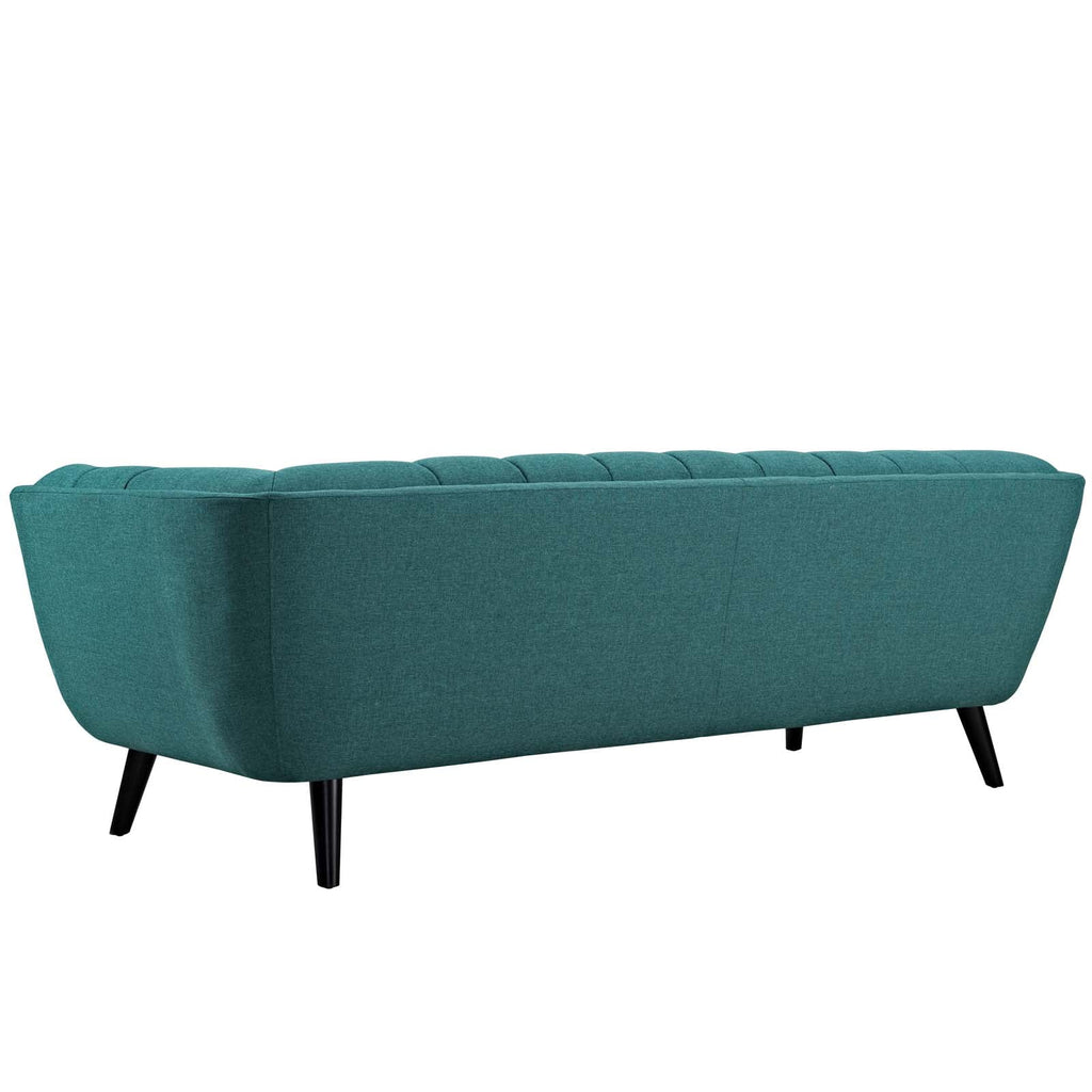 Fabric Aqua Blue Armchair and Sofa Set U457