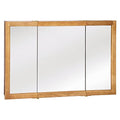 Nutmeg Oak Assembled Frame Bathroom Wall Cabinet with Mirrored Doors, 36" Z6450