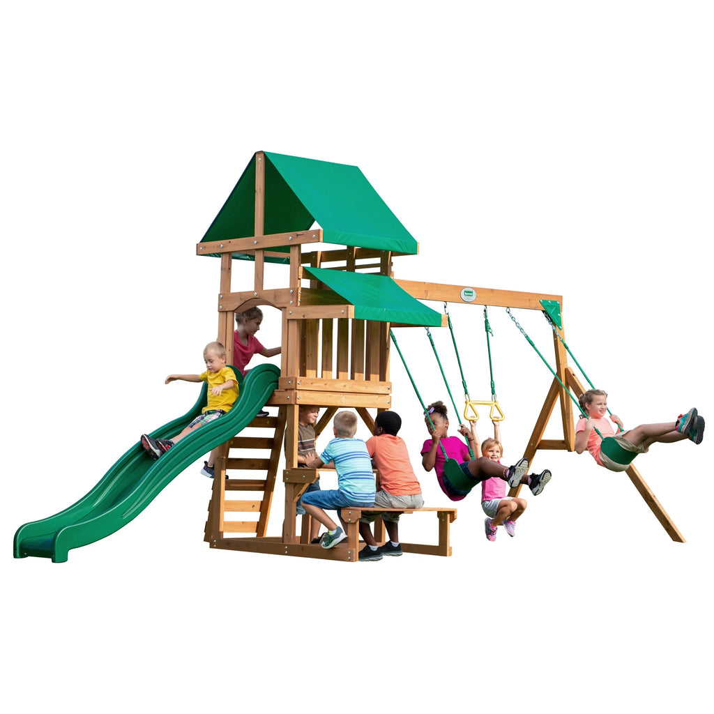 All Cedar Wood Playset Swing Set O632325