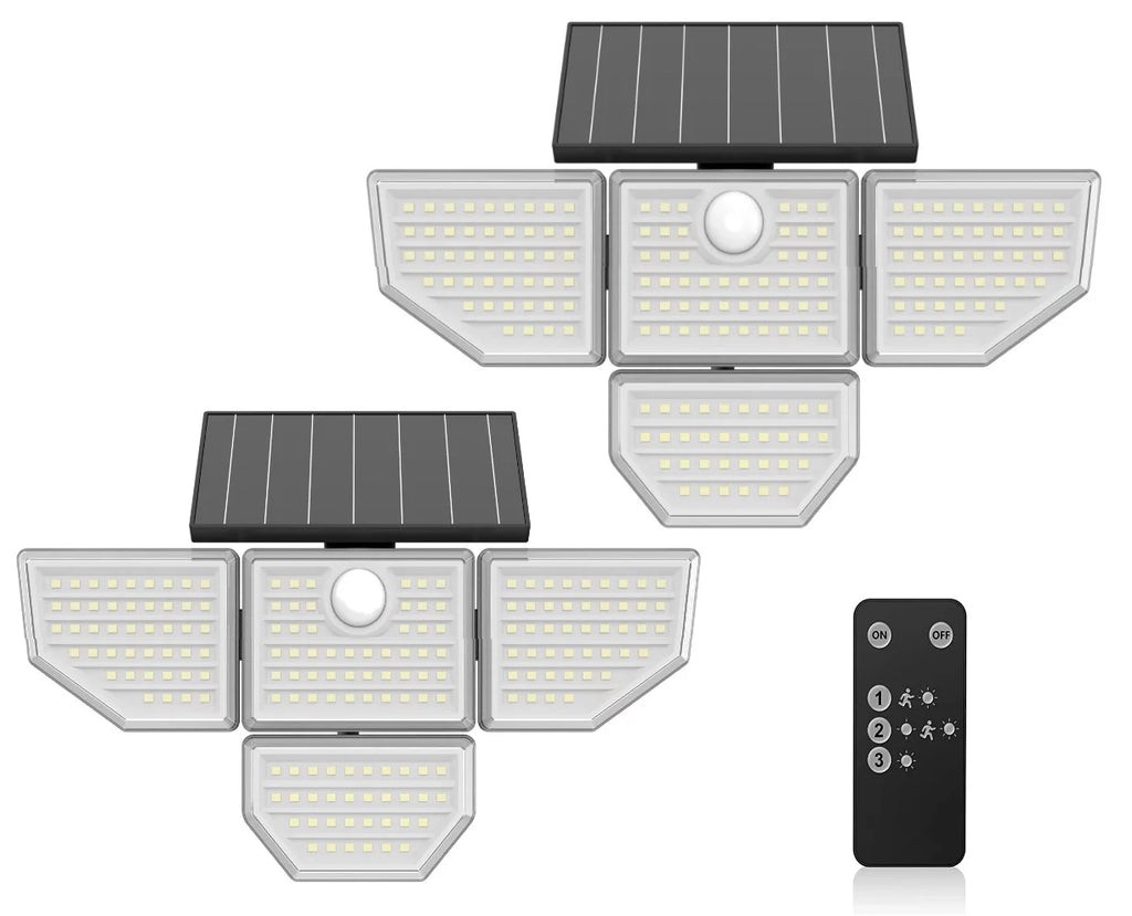 Adjustable Solar Motion LED Security Light 2-Pack O640992
