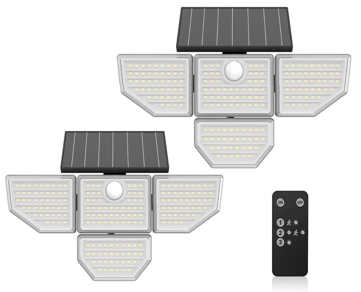 Adjustable Solar Motion LED Security Light 2-Pack O640992