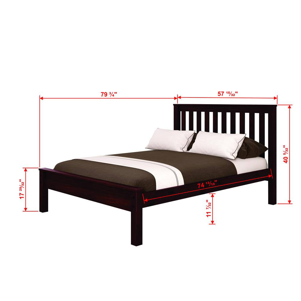Full Contempo Bed with Trundle Bed Dark Cappuccino Finish I97850