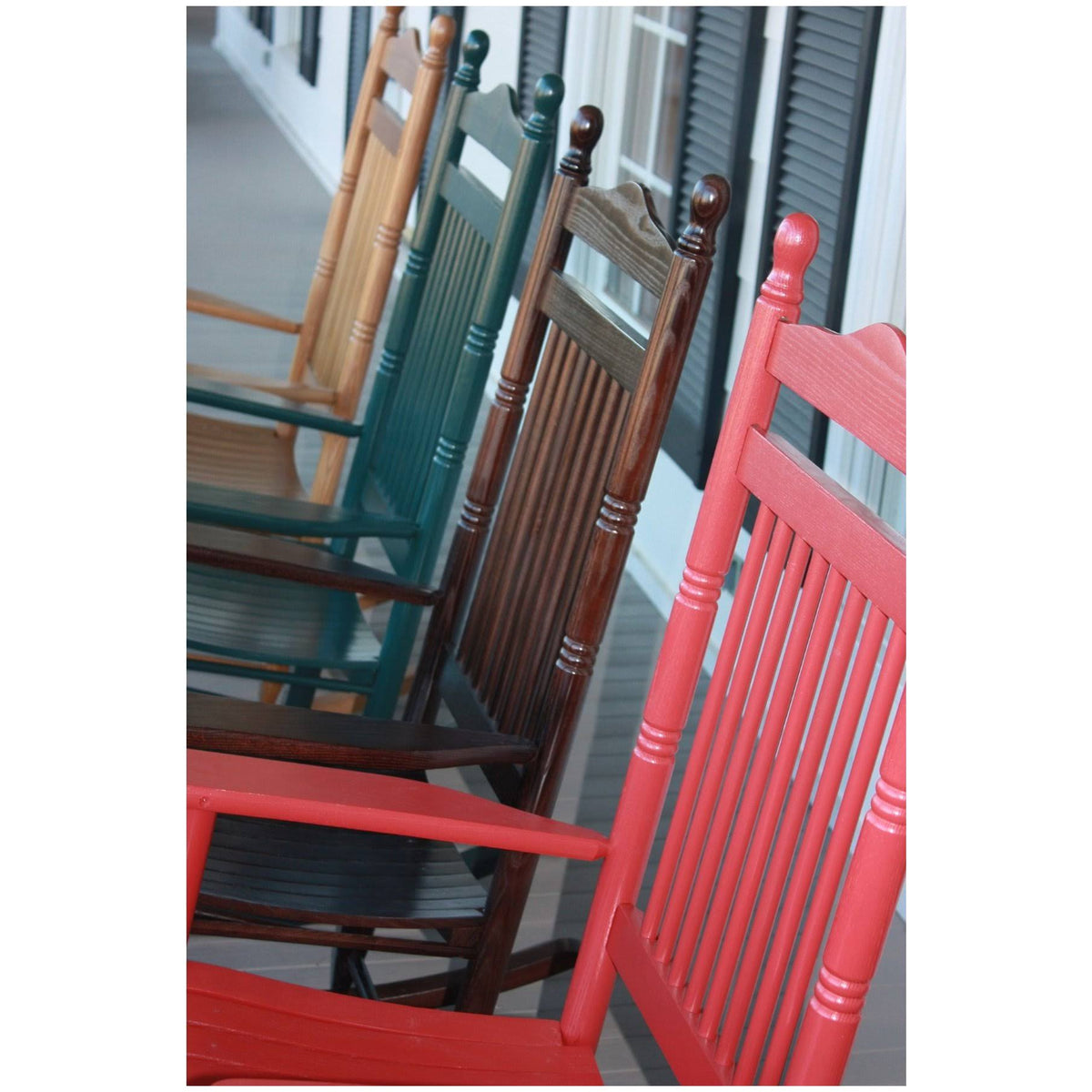 Coastal Peach, Orange Wood Rocking Chair S97649