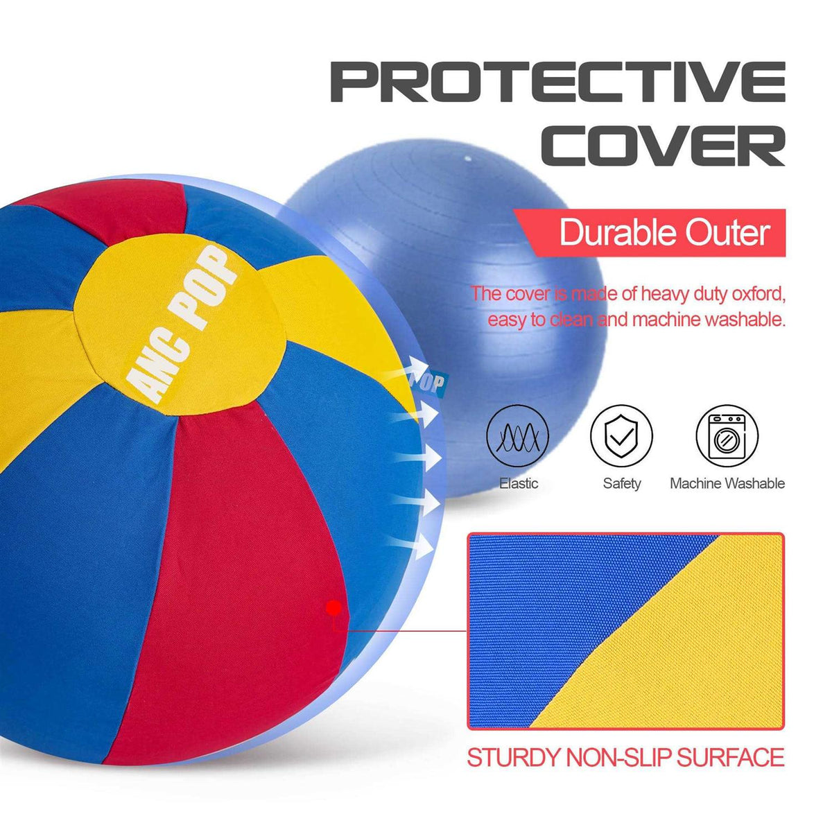 Herding Ball for Dogs Horse Ball & Ball Cover 25 Ball for Horses Large with Hand Pump V23509
