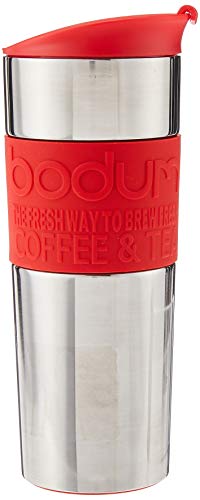 Black 15oz Vacuum Insulated Stainless Steel Travel Press S330