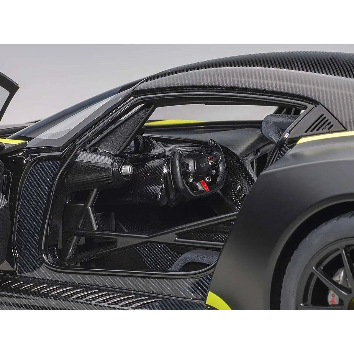 Matt Black with Lime Green Stripes 1/18 Model Car P4549