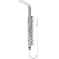 6-Jet Shower Panel System with Rainhead and Hand Shower Wand in Stainless Steel D9074