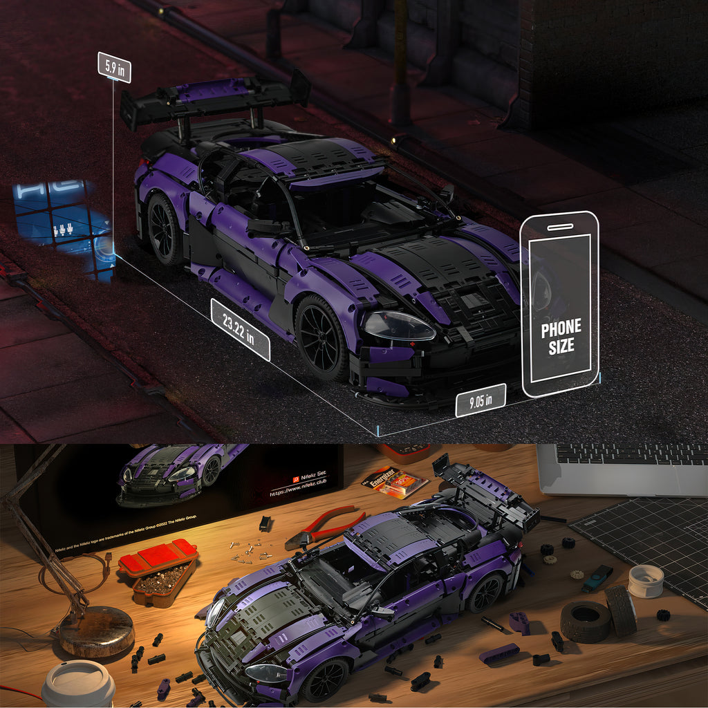 Purple Speed Champion Sports Car Building Kit Toy T16456