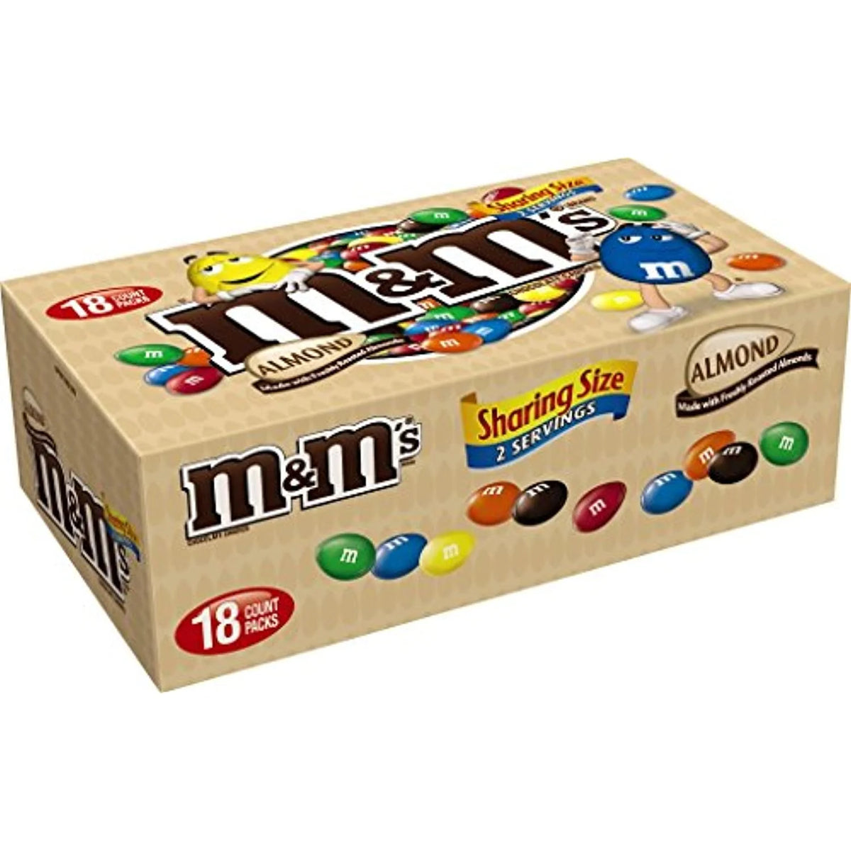 Almond Chocolate Candy 2.83-Ounce Pouch 18-Count K480