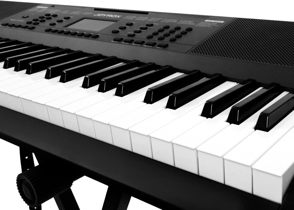 61 Key Piano Keyboard with Keyboard Stand, Bench, Sheet Music Stand, Headphones, Speakers L4437