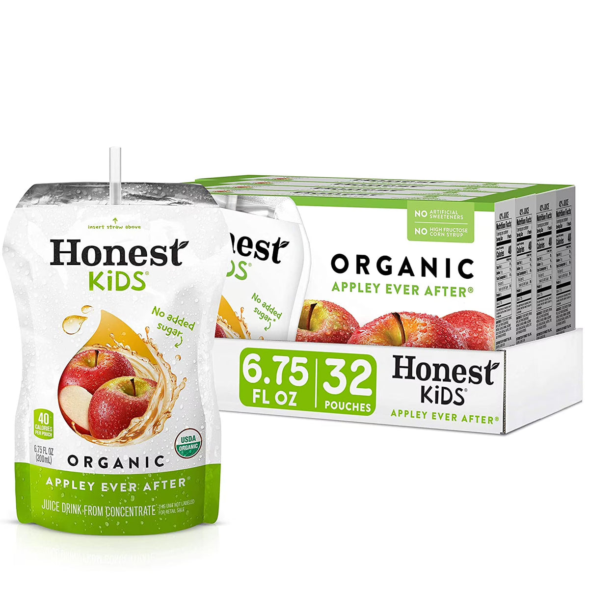 Organic Apple Fruit Juice Drink, 6.75 Fl Oz (32 Pack) F196414