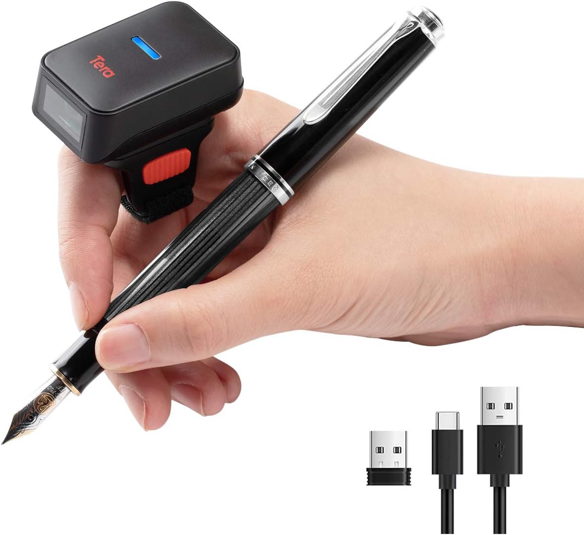 Wireless Ring Barcode Scanner with Bluetooth B882330