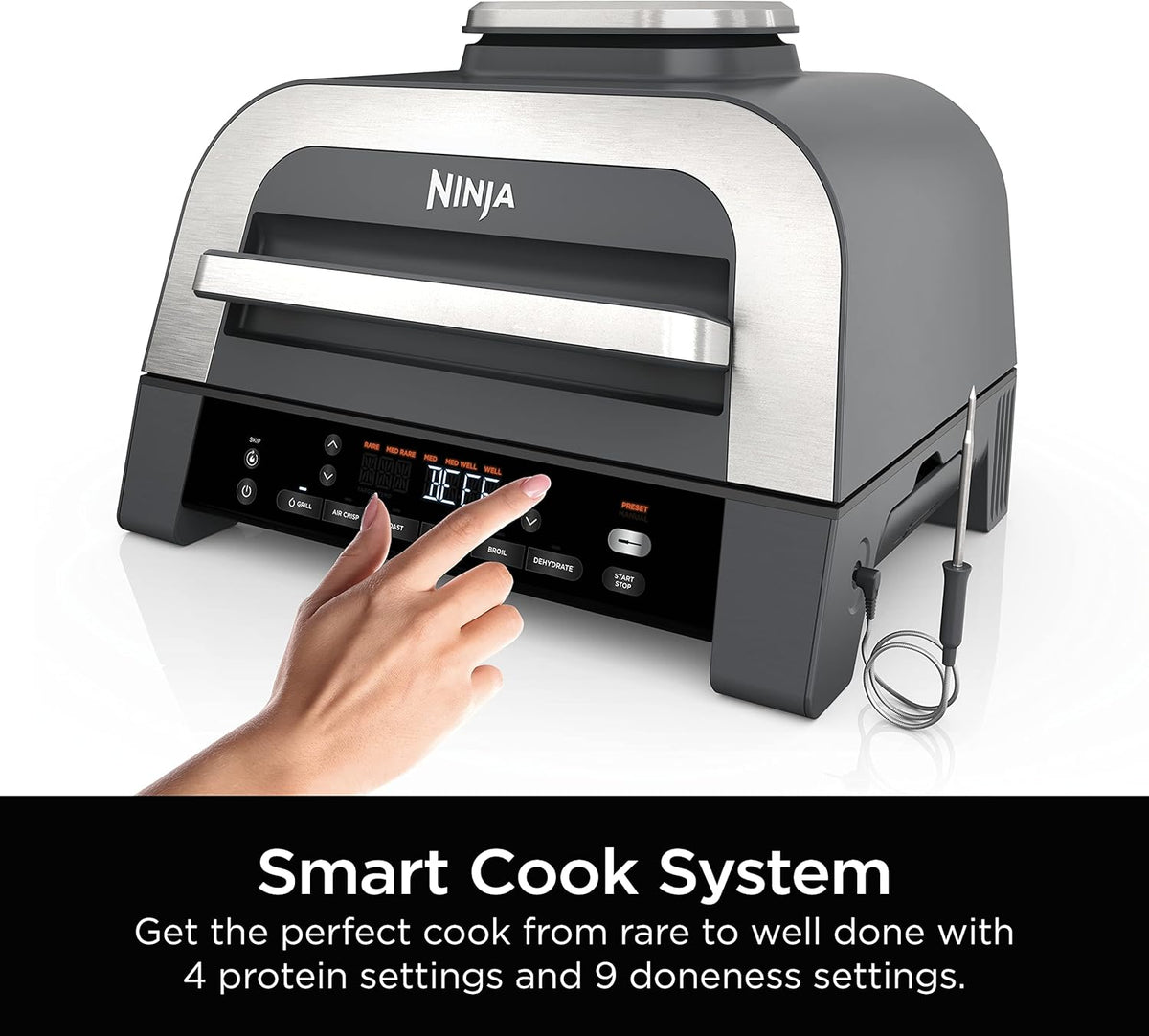 Black Indoor Grill with Air Fry U12072