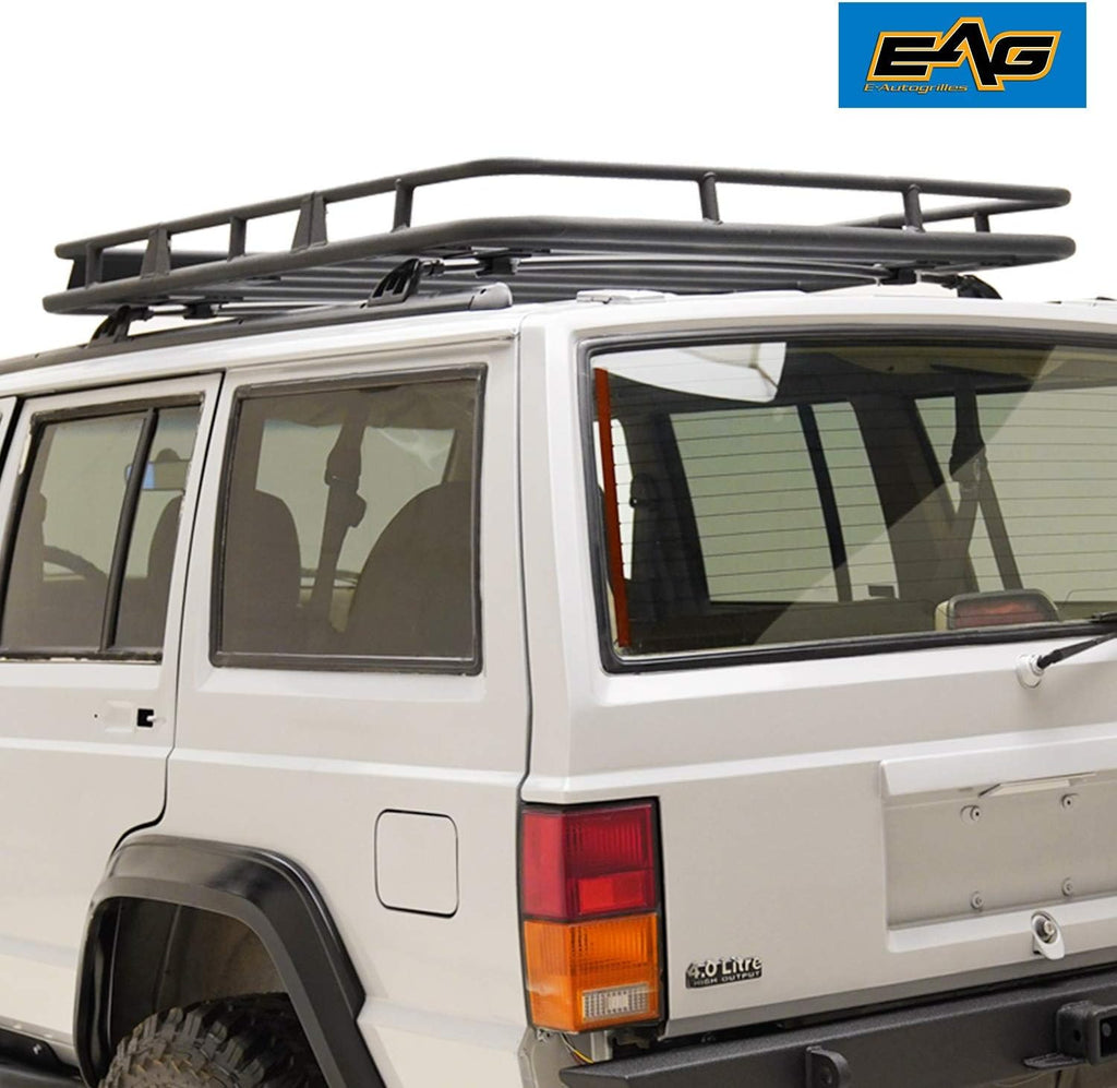 Black Steel Roof Rack Cargo Basket L116653
