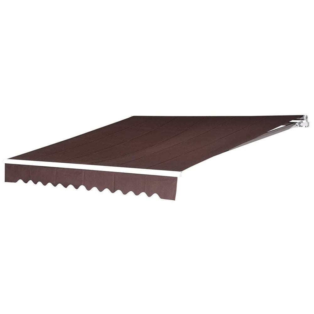12x10 Feet Manual Retractable Patio Awning G869