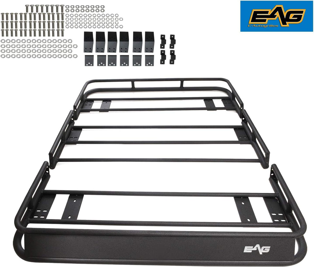 Black Steel Roof Rack Cargo Basket L116653