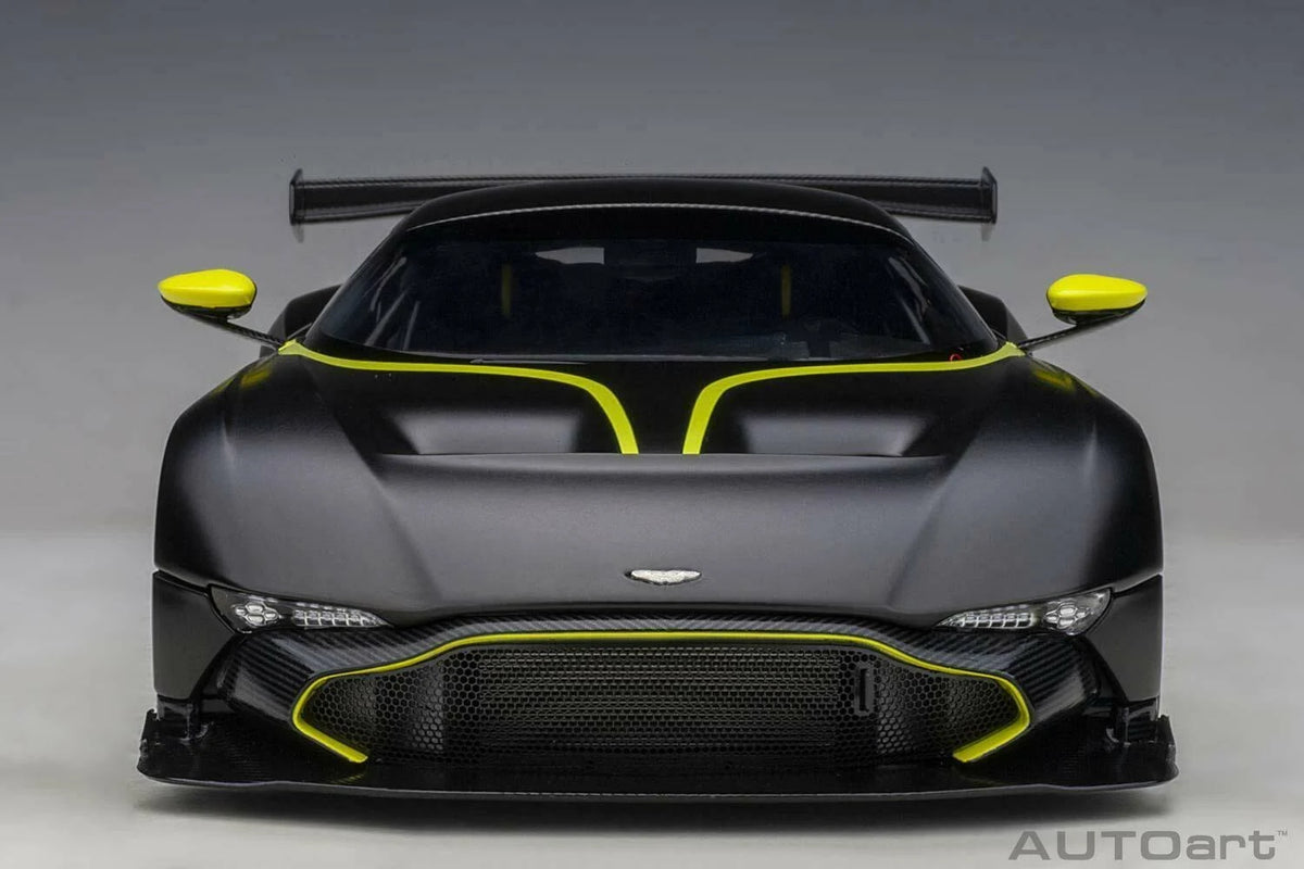 Matt Black with Lime Green Stripes 1/18 Model Car P4549