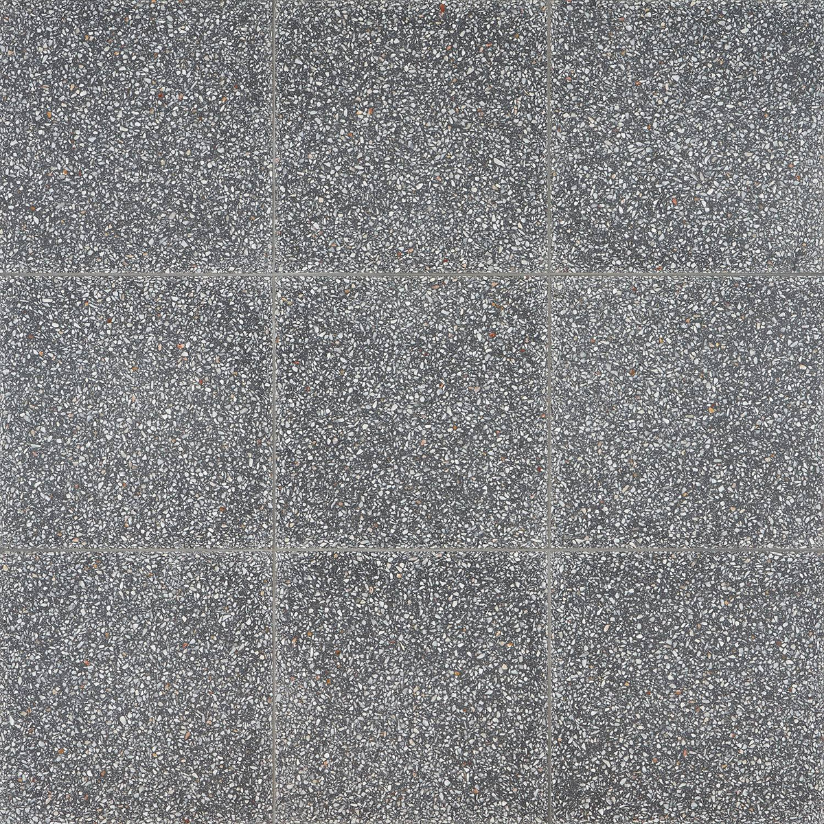 Gray 16 in. x 16 in. Polished Cement Square Floor and Wall Tile V53154