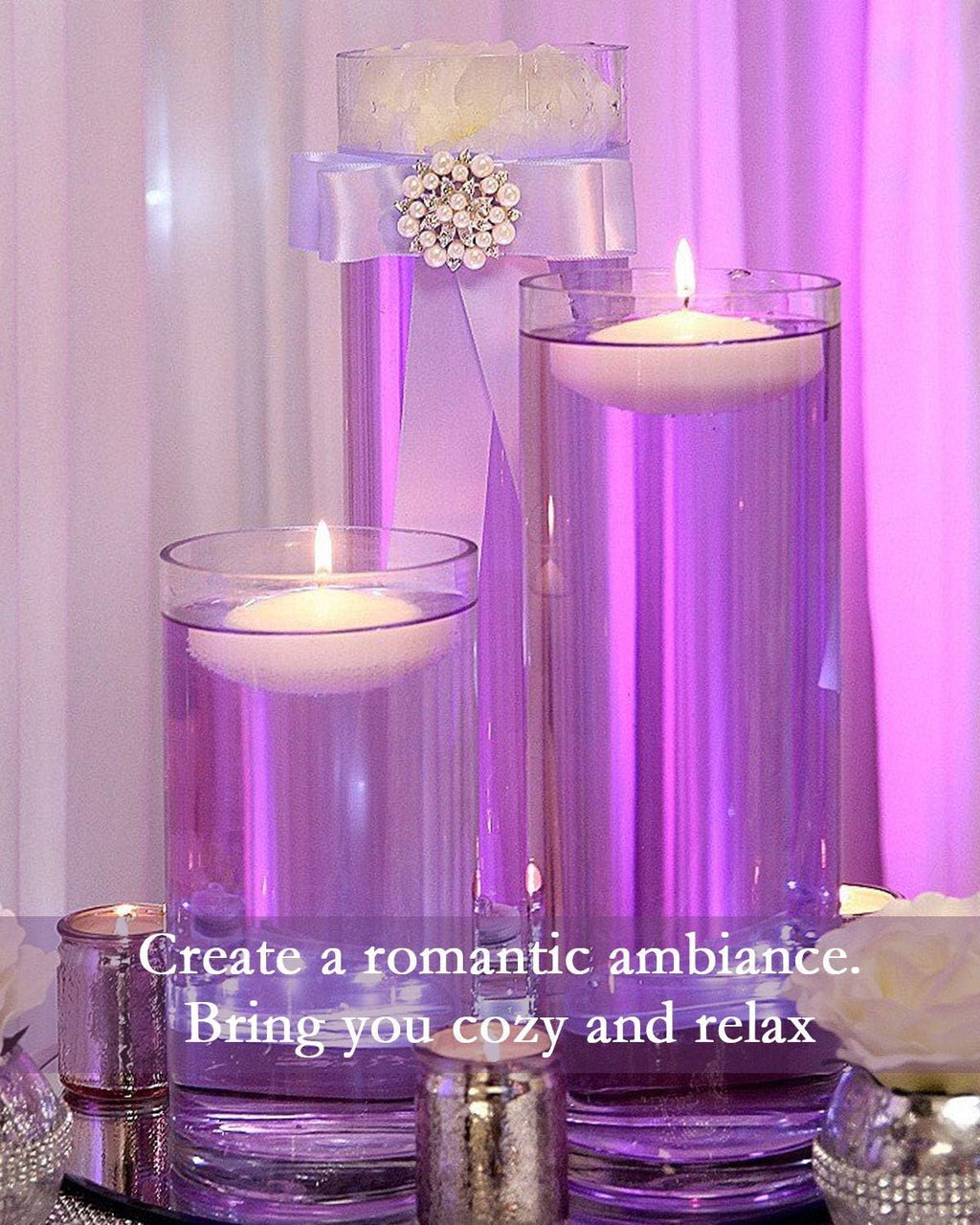 White Unscented Floating Candles Set of 36 X4161