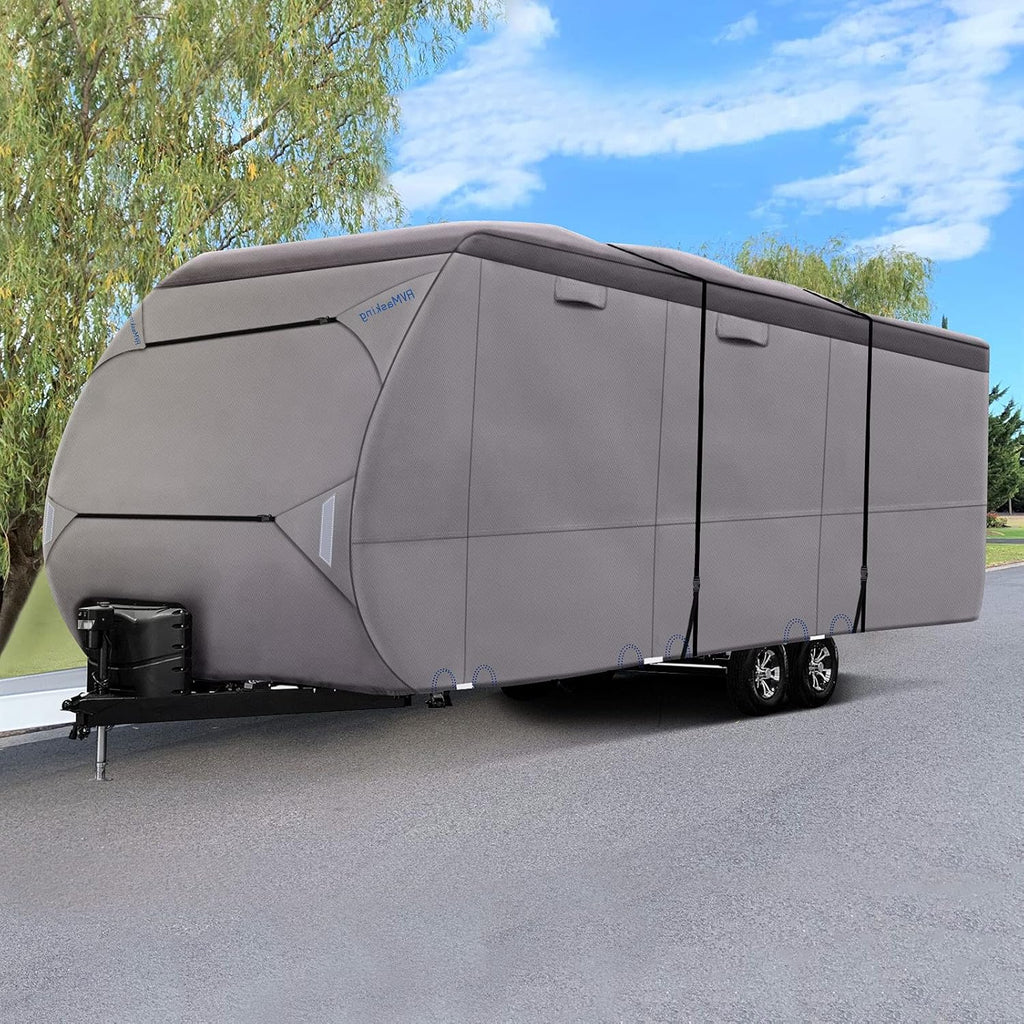 Waterproof 500D Travel Trailer Cover with 4 Tire Covers U789