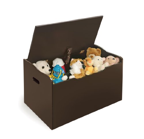 Gray Wooden Toy Box and Storage Bench Seat with Safety Hinge A176