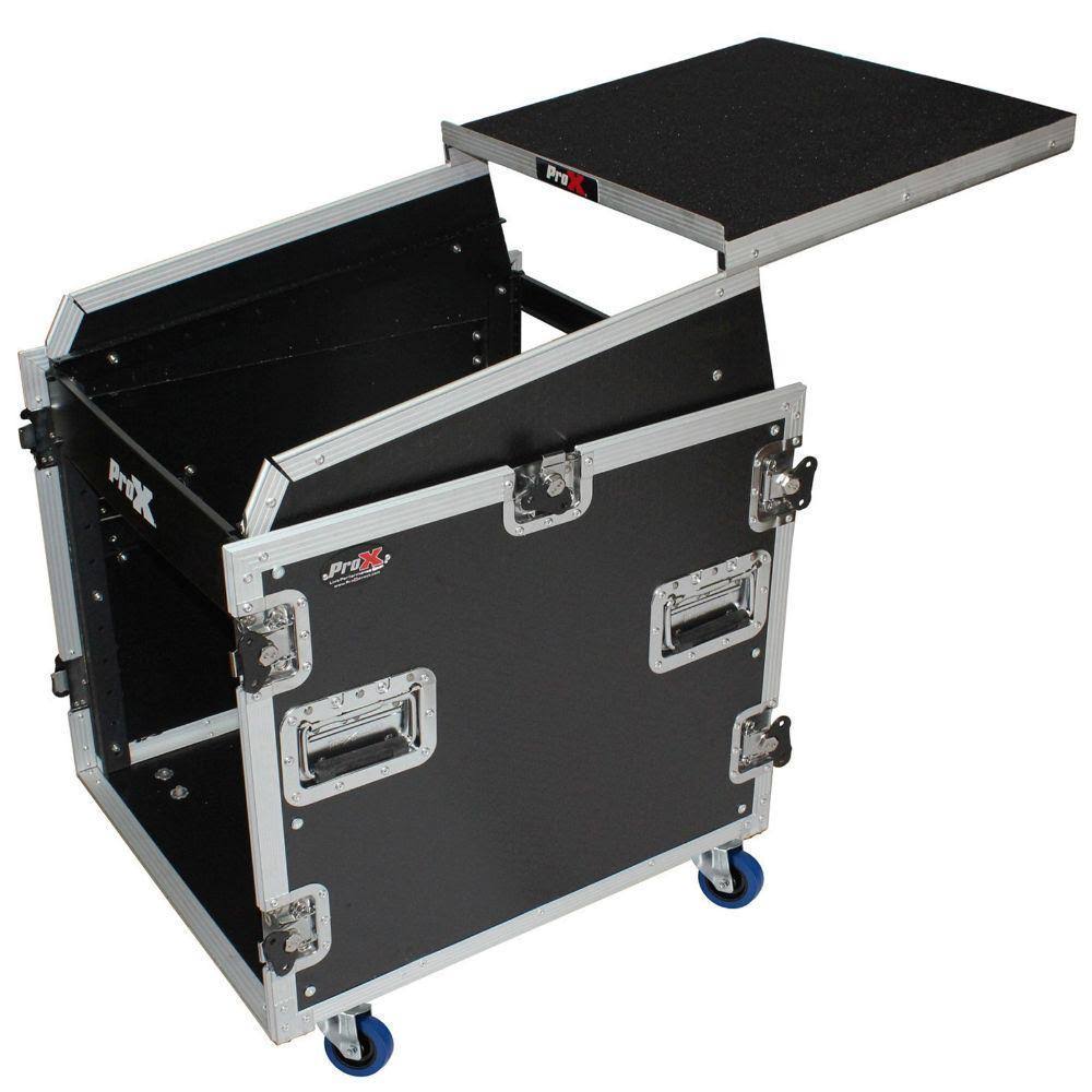 2U Rack 13U Top Mixer DJ Combo Flight Case with Laptop Shelf J106
