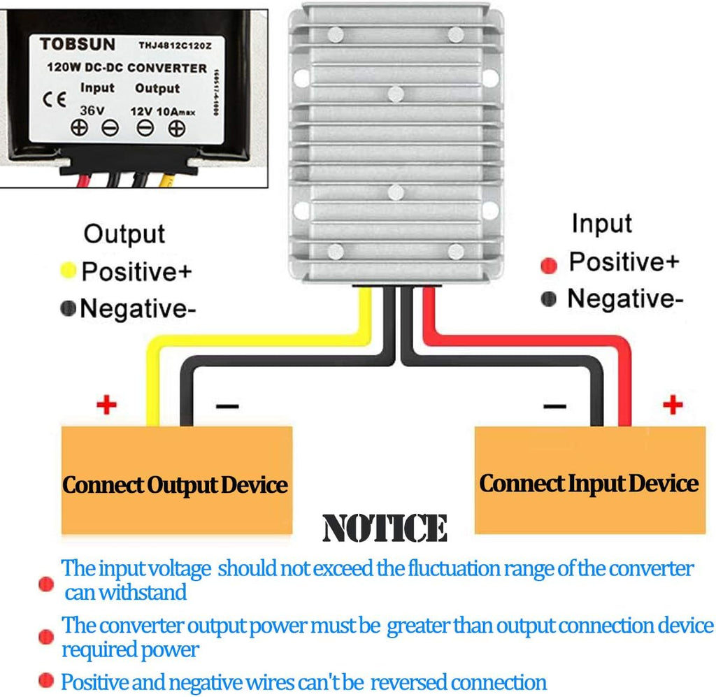 36V to 12V 10A 120W Waterproof Step Down Voltage Converter K425011