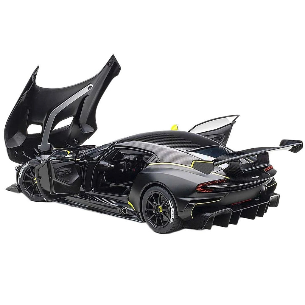 Matt Black with Lime Green Stripes 1/18 Model Car P4549