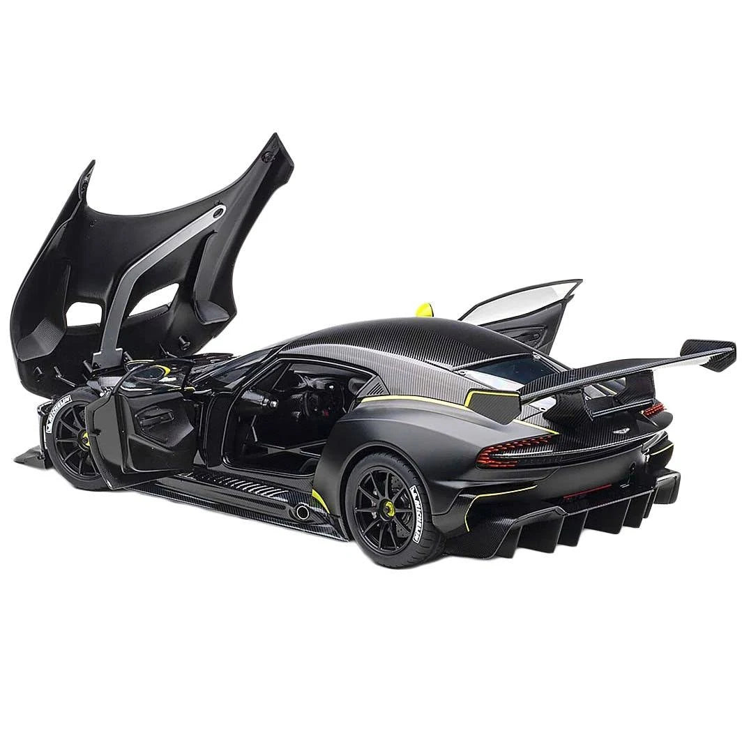 Matt Black with Lime Green Stripes 1/18 Model Car P4549