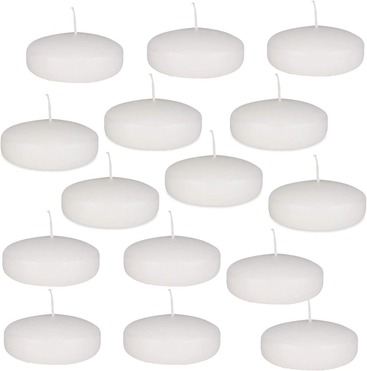 White Unscented Floating Candles Set of 36 X4161