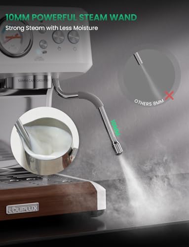 Stainless Steel Dual-Boiler Espresso Machine with Grinder J1129